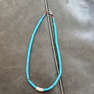 Turquoise and Pink Heashi Beaded Necklace